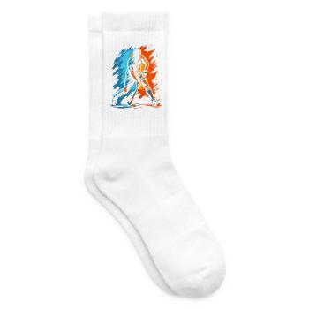 Hockey Floorball Herren Jungen Kinder Feldhockey - Tennissocken - Weiß - Rechts