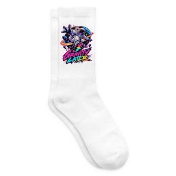 Neon-Astronaut Skateboard Gravity - Tennissocken - Weiß - Rechts