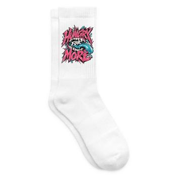 Hunger for More: Neon Bite - Tennissocken - Weiß - Rechts