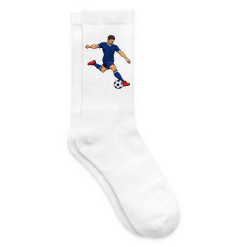 Fußball-Stürmer-Kick - Tennissocken - Weiß - Rechts