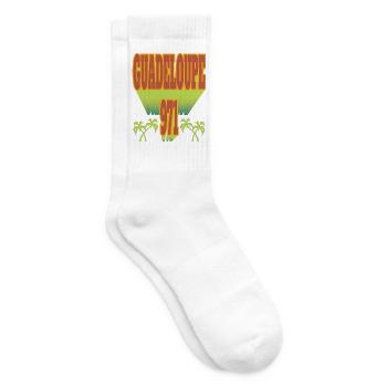 Guadeloupe 971 Kokospalme - Tennissocken - Weiß - Rechts