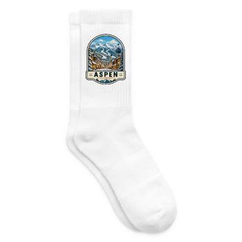 Aspen Colorado Skiurlaub Winter Vintage - Tennissocken - Weiß - Rechts