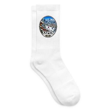 Aspen Colorado Berge Herbst Urlaub Vintage - Tennissocken - Weiß - Rechts