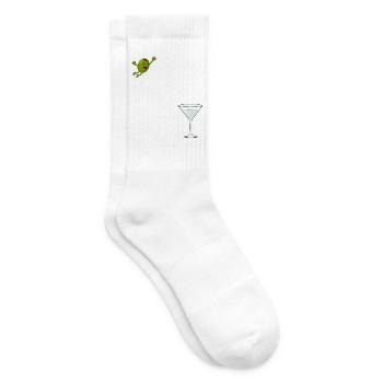 Olive springt ins Martiniglas Dirty Martini - Tennissocken - Weiß - Rechts