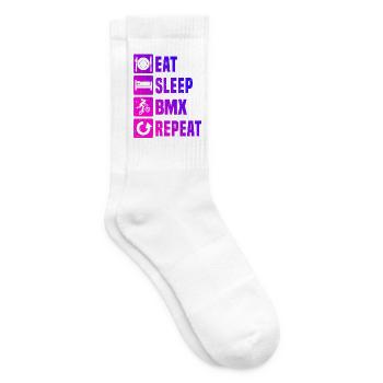 BMX-Fahren Geschenkidee für die Freestyle-Fahrerin - Tennissocken - Weiß - Rechts