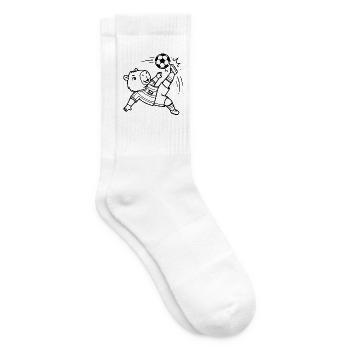 Niedliche Capybara-Fußballspieler-Übersicht - Tennissocken - Weiß - Rechts