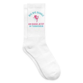 Turnen Mädchen Gymnastik Turnanzug Turnerin - Tennissocken - Weiß - Rechts