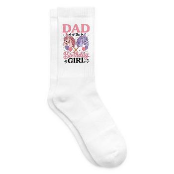 Dad Of The Birthday Girl Hobby Horse - Tennissocken - Weiß - Rechts