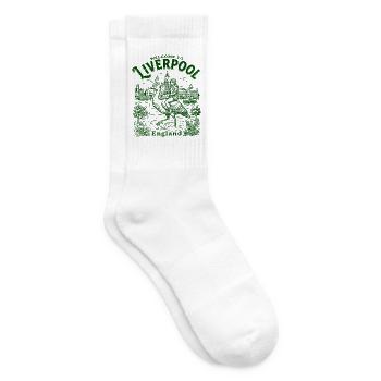 Welcome To Liverpool England City Art - Tennissocken - Weiß - Rechts