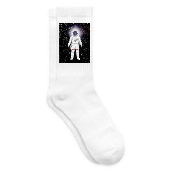 Astronaut im Farbspektrum - Tennissocken - Weiß - Rechts