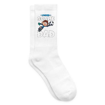 Proud Goalie Dad Stolzer Torwart Papa Fußball - Tennissocken - Weiß - Rechts
