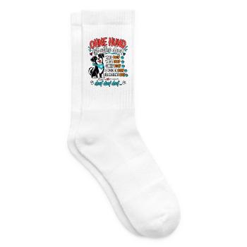 Ohne Hund ist alles doof Lustiger Hundespruch - Tennissocken - Weiß - Rechts