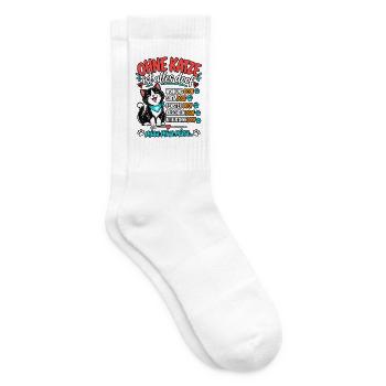 Ohne Katze ist alles doof Lustiger Katzenspruch - Tennissocken - Weiß - Rechts