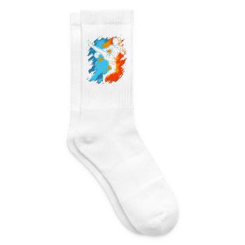 Muay Thai Kampfsport Kickboxer Mädchen Kickboxen  - Tennissocken - Weiß - Rechts