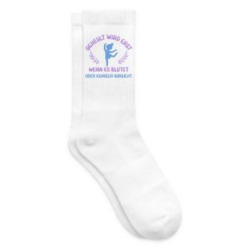 Turnen Mädchen Gymnastik Turnanzug Turnerin - Tennissocken - Weiß - Rechts