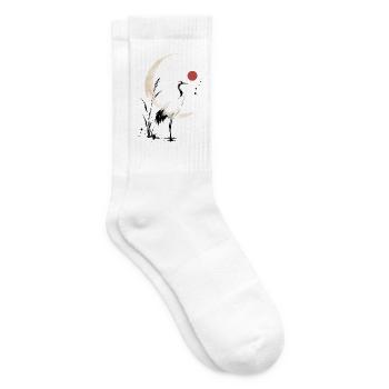 Mondsichelkranich - Tennissocken - Weiß - Rechts