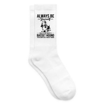 Basset Hound Spruch Lustiges Basset Hound Geschenk - Tennissocken - Weiß - Rechts