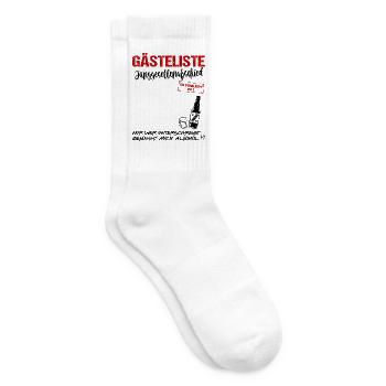 Gästeliste Junggesellenabschied Gästebuch Hochzeit - Tennissocken - Weiß - Rechts