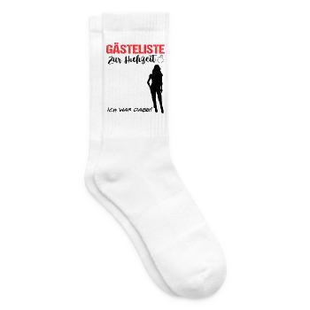 Gästeliste Gästebuch zur Hochzeit Frau Married - Tennissocken - Weiß - Rechts