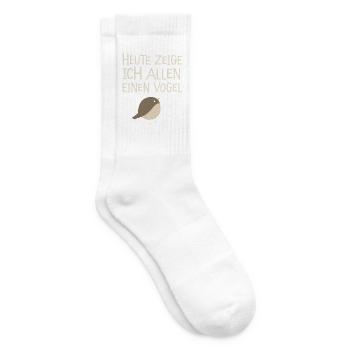  Heute Zeige Ich Allen Einen Vogel Niedlicher - Tennissocken - Weiß - Rechts