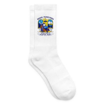 Mountains Brasov Transylvania Introverted And - Tennissocken - Weiß - Rechts