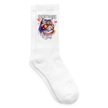 Exotische Kurzhaarkatze Liebe - Tennissocken - Weiß - Rechts