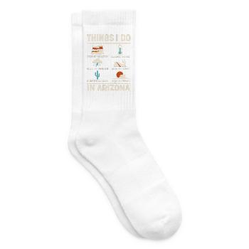 Dinge, die ich im Wüstenmonsun von Arizona mache - Tennissocken - Weiß - Rechts