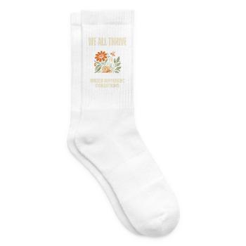 Wir alle gedeihen unter unterschiedlichen Bedingungen - Tennissocken - Weiß - Rechts