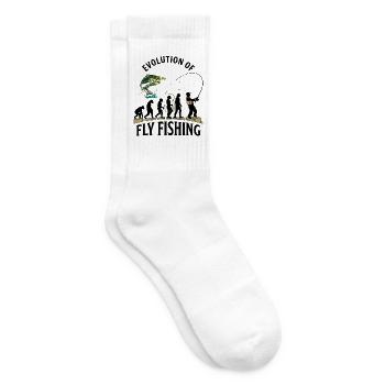 Evolution Fliegenfischerhumor - Tennissocken - Weiß - Rechts