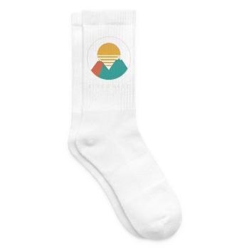 Elsewhere – Retro Mountain Sunset - Tennissocken - Weiß - Rechts