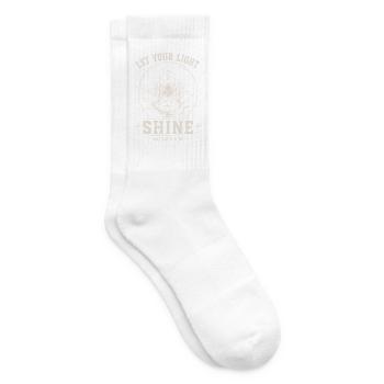 Lass dein Licht scheinen - Tennissocken - Weiß - Rechts