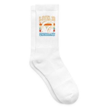13. Geburtstag Level 13 Kopfhörer Retro Jungen - Tennissocken - Weiß - Rechts