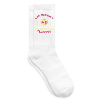 Turnen Mädchen Gymnastik Turnanzug Turnerin - Tennissocken - Weiß - Rechts
