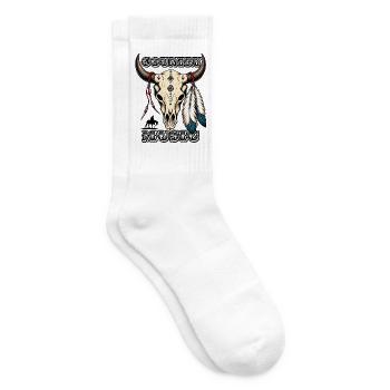 Country Music – Western Bull Skull - Tennissocken - Weiß - Rechts