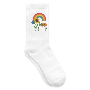Natur · Mohn · Naturfreunde · Kornblume - Tennissocken - Weiß - Rechts
