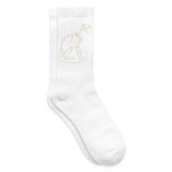Skelett Katze - Tennissocken - Weiß - Rechts