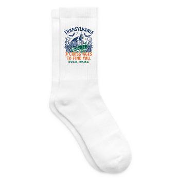 Romantic Transylvania Gothic Typography Brașov - Tennissocken - Weiß - Rechts