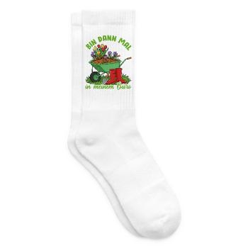 Garten Blumen Frühling Büro Lustiger Spruch - Tennissocken - Weiß - Rechts