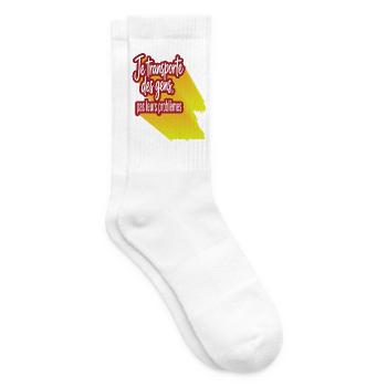 Ich transportiere Menschen, nicht ihre Probleme - Tennissocken - Weiß - Rechts