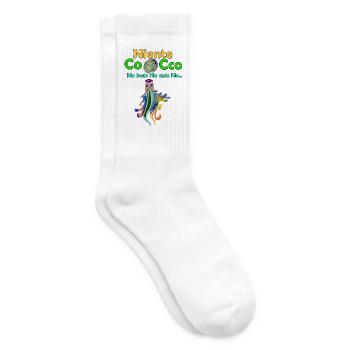 Niente Cocco – No Buts No Cuts Lustige Kokosnuss-Desig - Tennissocken - Weiß - Rechts