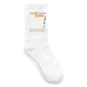 Gästeliste Gästebuch 20 Jahre Alter Birthday - Tennissocken - Weiß - Rechts