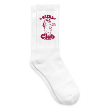 Rotes Capybara Bierclub – Sip Slow, Club More - Tennissocken - Weiß - Rechts