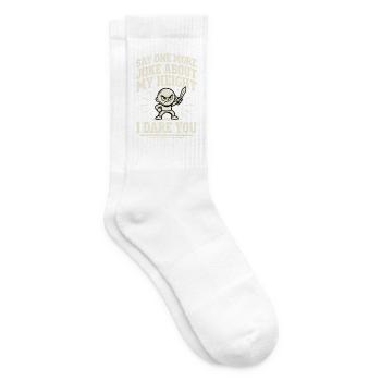 Größen-Witz: Trau dich, mich zu messen - Tennissocken - Weiß - Rechts