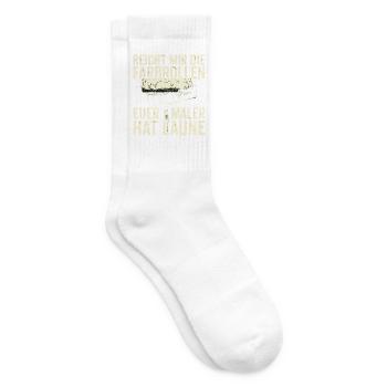 Reich Mir Die Farbrolle Der Maler Hat - Tennissocken - Weiß - Rechts