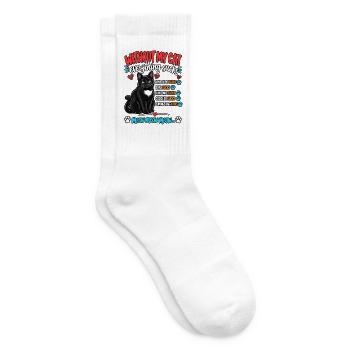 Ohne meine Katze ist alles, lustiger Katzenliebhaber - Tennissocken - Weiß - Rechts