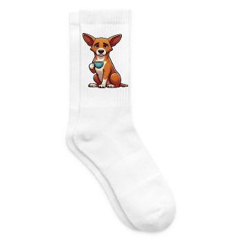 Podenco Podencos Podencoliebhaber Podencobesitzer - Tennissocken - Weiß - Rechts