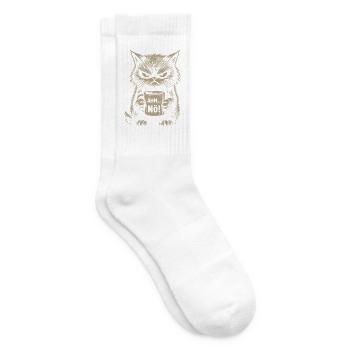 Ähm Nein Katze - Tennissocken - Weiß - Rechts