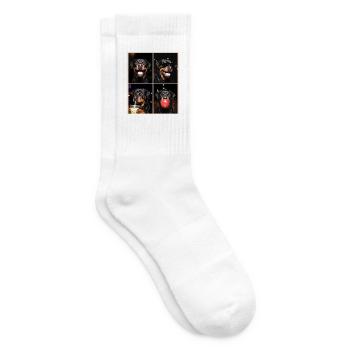 Hunde Rottweiler Hund - Tennissocken - Weiß - Rechts
