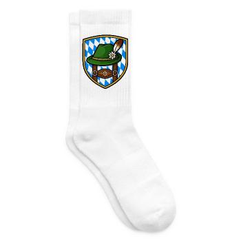 Bayerisches Edelweiß Schild - Tennissocken - Weiß - Rechts