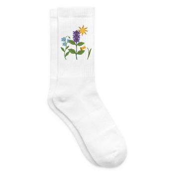 Narzisse · Sonne · Blumen · Natur - Tennissocken - Weiß - Rechts